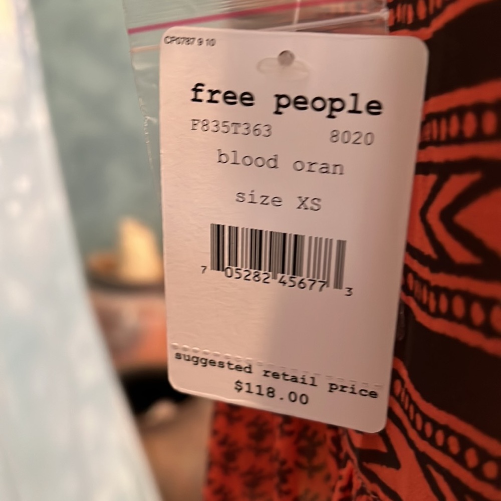 ๐ธNWT FREE PEOPLE BEADED BLOUSE - Picture 10 of 11